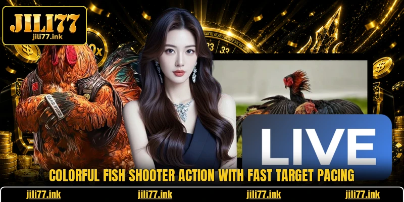 Colorful fish shooter action with fast target pacing