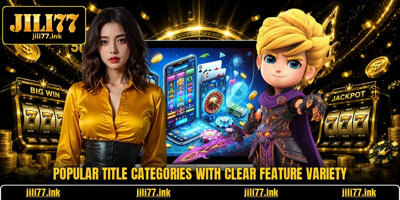 Popular title categories with clear feature variety