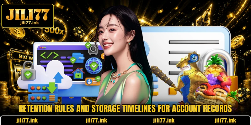 Retention rules and storage timelines for account records