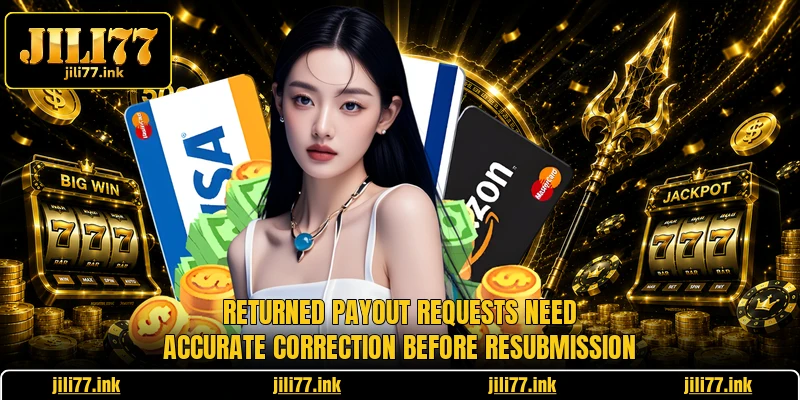 Returned payout requests need accurate correction before resubmission