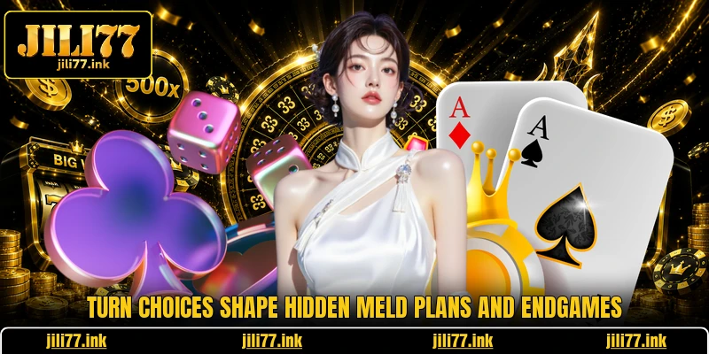 Turn choices shape hidden meld plans and endgames