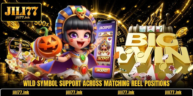 Wild symbol support across matching reel positions
